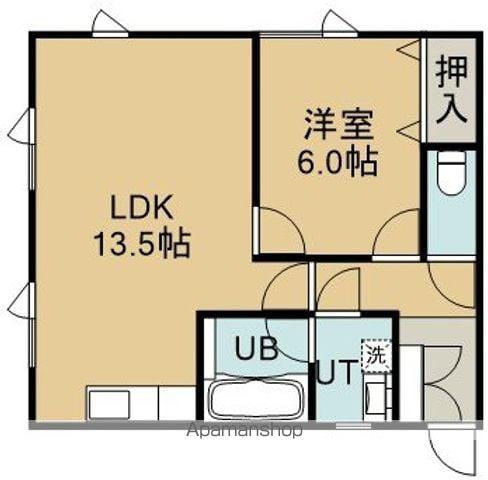 URBAN HILL(1LDK/1階)の間取り写真