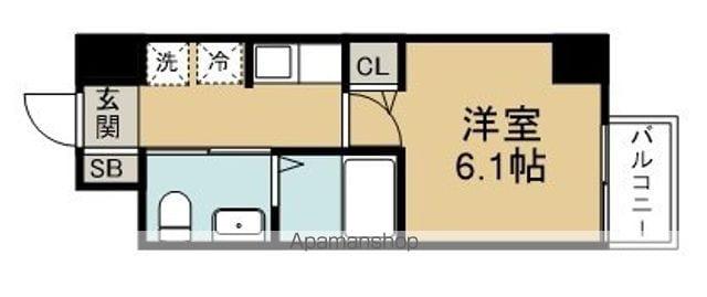 AREA二日町(1K/10階)の間取り写真