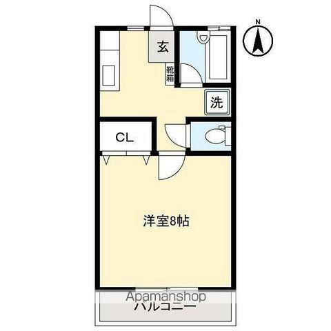 ハイツレインボー(1K/2階)の間取り写真