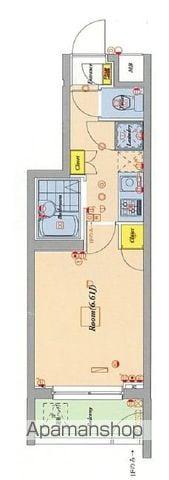 パレ・ホームズ高井戸東(1K/2階)の間取り写真