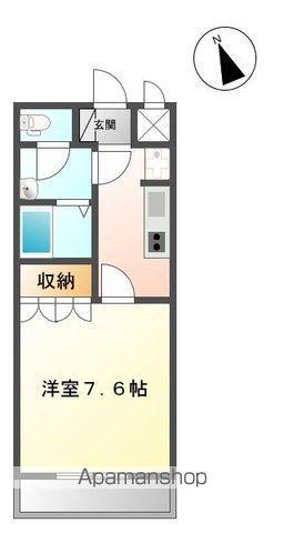 シャトーグリーン1(1K/1階)の間取り写真