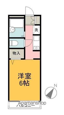 サニーフラットM2(1K/2階)の間取り写真