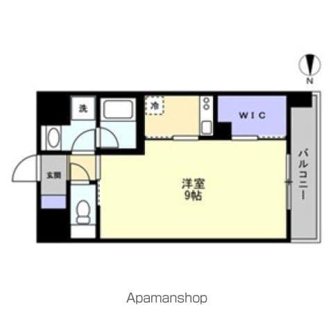 ルスト山越(1K/7階)の間取り写真