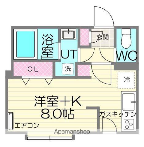 SKYFEELAN(1K/3階)の間取り写真