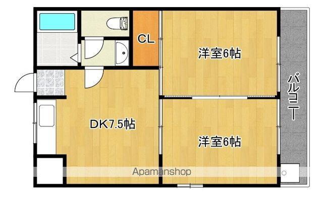 ハイツK&K(2DK/3階)の間取り写真