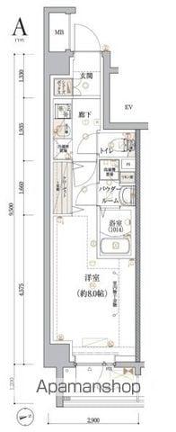 ECREDE上板橋(1K/2階)の間取り写真