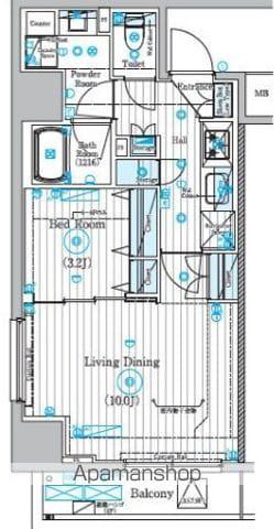 リライア東京墨田(1LDK/8階)の間取り写真
