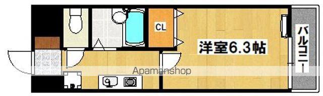 クインズウェイ(1K/6階)の間取り写真