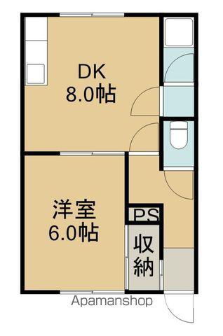 ハイツJ(1DK/3階)の間取り写真