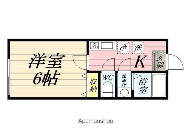 リヴェール(1K/2階)の間取り写真