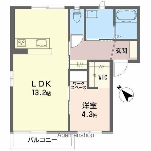 フレグランス・FOREVER(1LDK/2階)の間取り写真