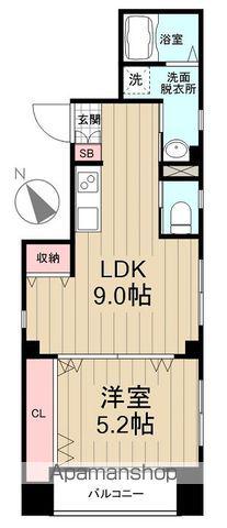 メゾンアリィ(1LDK/2階)の間取り写真