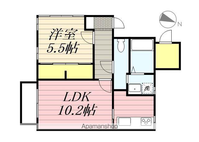 北習志野栗原ビル(1LDK/2階)の間取り写真