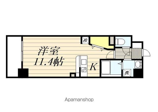 LUXCAS FUKUOKA イースト(ワンルーム/4階)の間取り写真