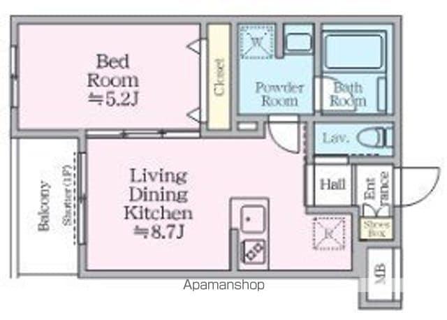 アイル グランデ赤羽(1LDK/1階)の間取り写真
