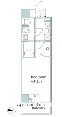 GRANPASEO青砥(1K/13階)の間取り写真