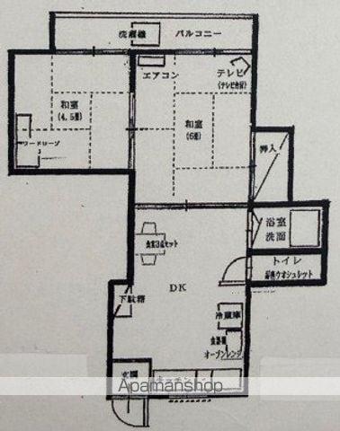 西新プラザハイツ(2DK/4階)の間取り写真