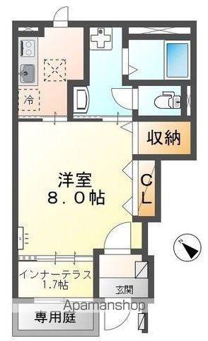 守山6丁目(1K/1階)の間取り写真