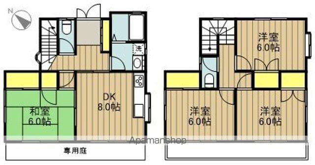 埼京線 与野本町駅 徒歩21分 2階建 築37年(4DK)の間取り写真
