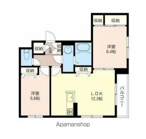 セレーナ石神井公園(2LDK/2階)の間取り写真