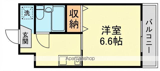 クローバーハイツⅠ(1K/2階)の間取り写真