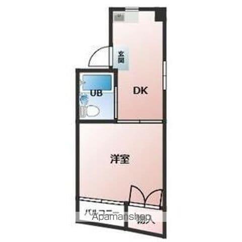 コスモⅢ(1DK/2階)の間取り写真