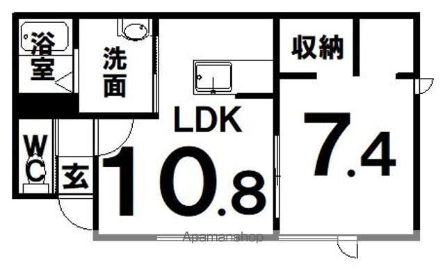 ICE昭和(1LDK/1階)の間取り写真