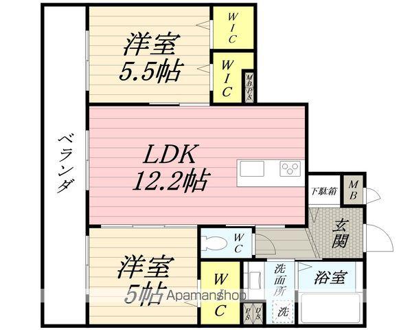 AVENIR M(2LDK/3階)の間取り写真