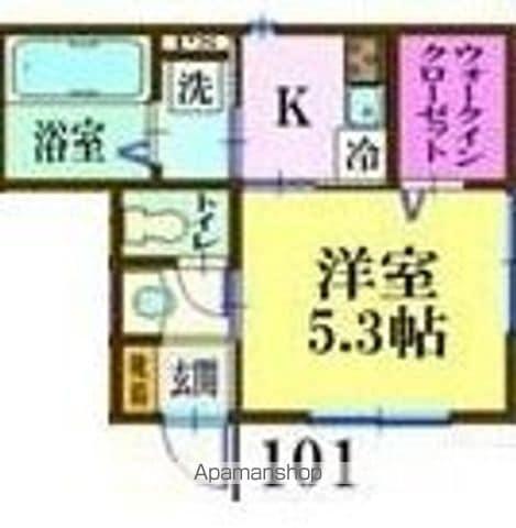 ナリトモ誉田A(1K/1階)の間取り写真