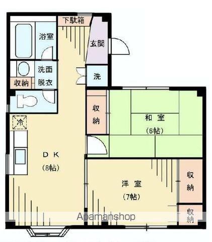 中央本線 高円寺駅 徒歩9分 3階建 築33年(2DK/1階)の間取り写真