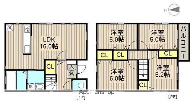 北総鉄道 新柴又駅 徒歩6分 2階建 新築(4LDK)の間取り写真