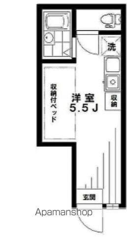 アーバンプレイス阿佐ヶ谷Ⅱ(ワンルーム/1階)の間取り写真