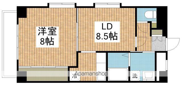 サンホワイト笹口(1LDK/3階)の間取り写真
