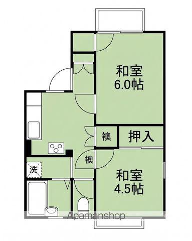 サンハイツ小雑賀(2DK/2階)の間取り写真