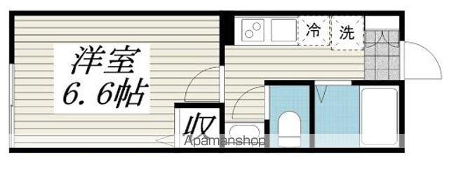 パークライフ松戸(1K/2階)の間取り写真