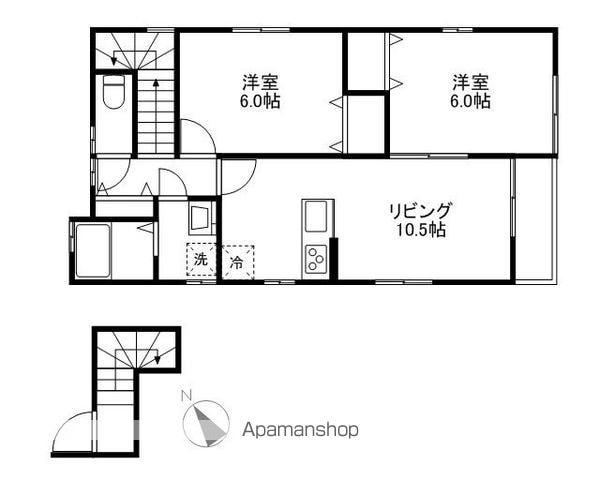 エスベランサU C棟(2LDK/2階)の間取り写真