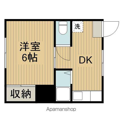 シルクハイツ(1DK/2階)の間取り写真