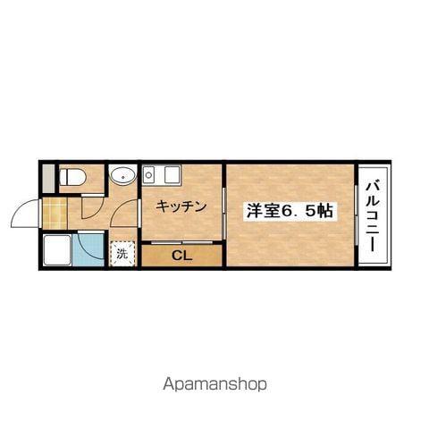 イーストフィールド(1K/5階)の間取り写真