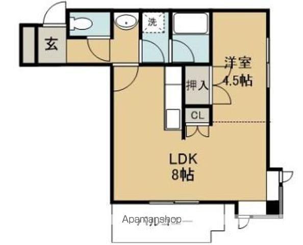 TKH-Ⅰ(1LDK/2階)の間取り写真