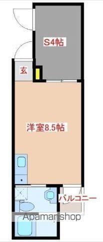 ガレット南福岡(ワンルーム/5階)の間取り写真