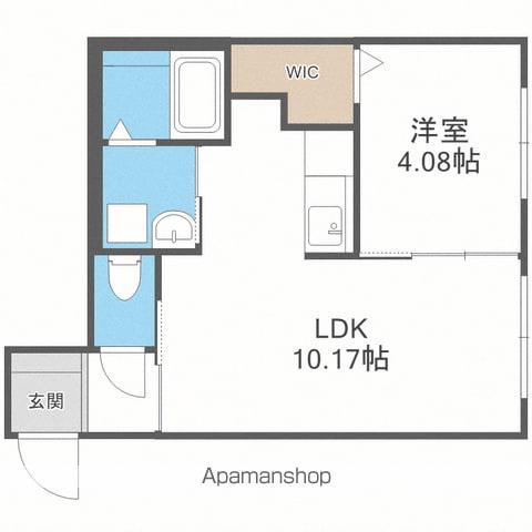 CRETE白石(1LDK/3階)の間取り写真
