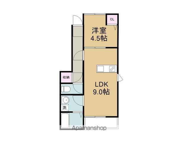 ルミウス延喜(1LDK/1階)の間取り写真