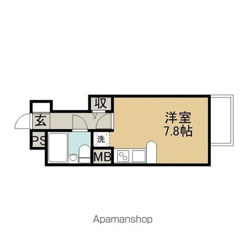 ライオンズステーションプラザ盛岡(ワンルーム/7階)の間取り写真