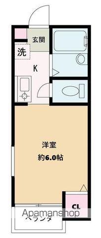 イーストハクラクヒルズ(1K/1階)の間取り写真