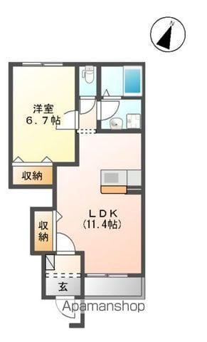 ブランシェ(1LDK/1階)の間取り写真