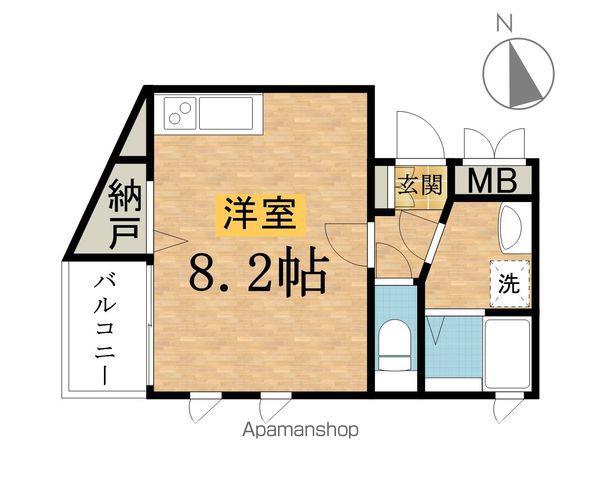 KAILUA-VILLA(ワンルーム/3階)の間取り写真