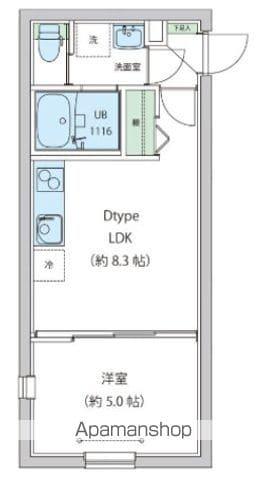 レオーネ早稲田(1LDK/2階)の間取り写真