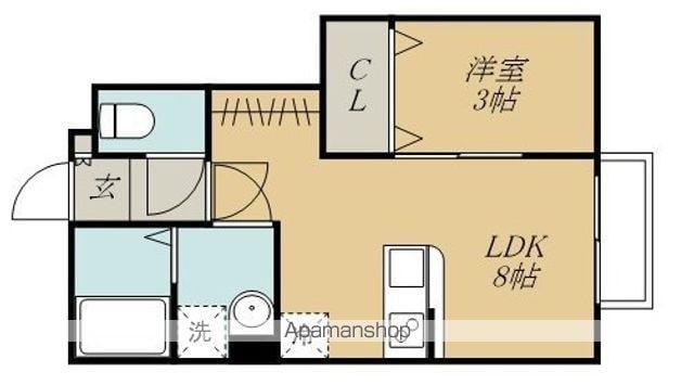 デュマンⅡ(1LDK/1階)の間取り写真