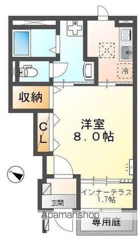 フリージア R(1K/1階)の間取り写真