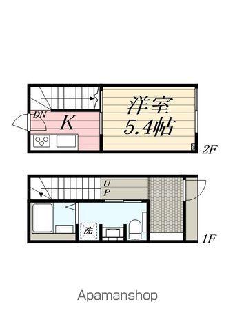 MOK-TERRACE SHINKEMIGAWA(1K/1階)の間取り写真